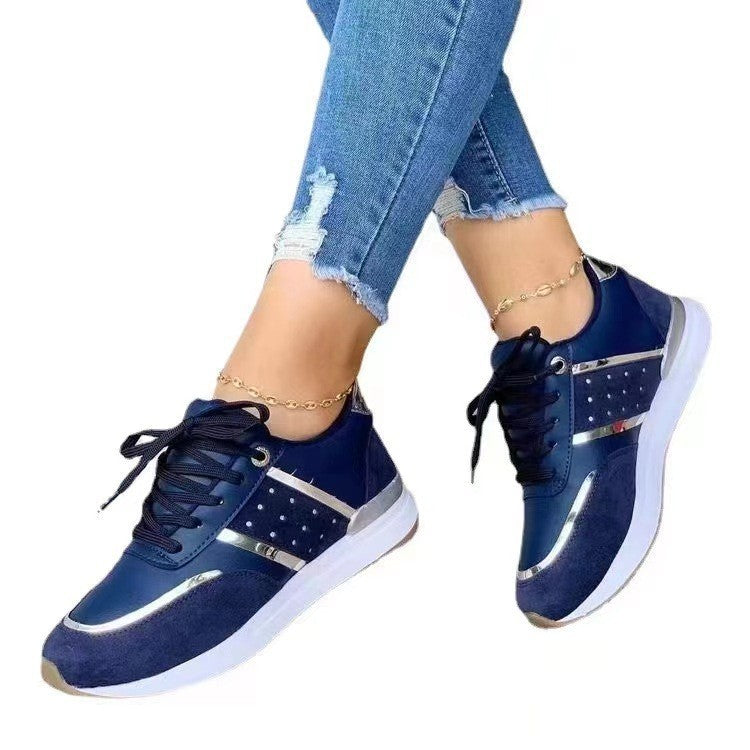 Damen Modische Sneakers mit eleganten Metallic-Akzenten und atmungsaktivem Obermaterial Drune