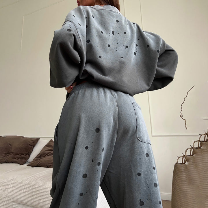 Damen oversized Sweatshirt mit grafischem Kunstmotiv und lässigem Schnitt Drune