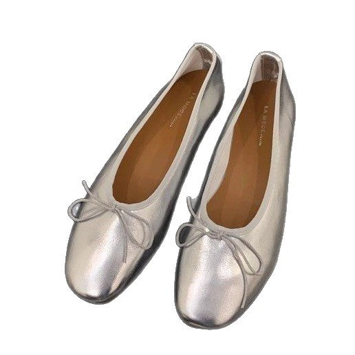 Damen elegante Ballerinas aus hochwertigem Kunstleder mit dekorativem Schleifenakzent Drune