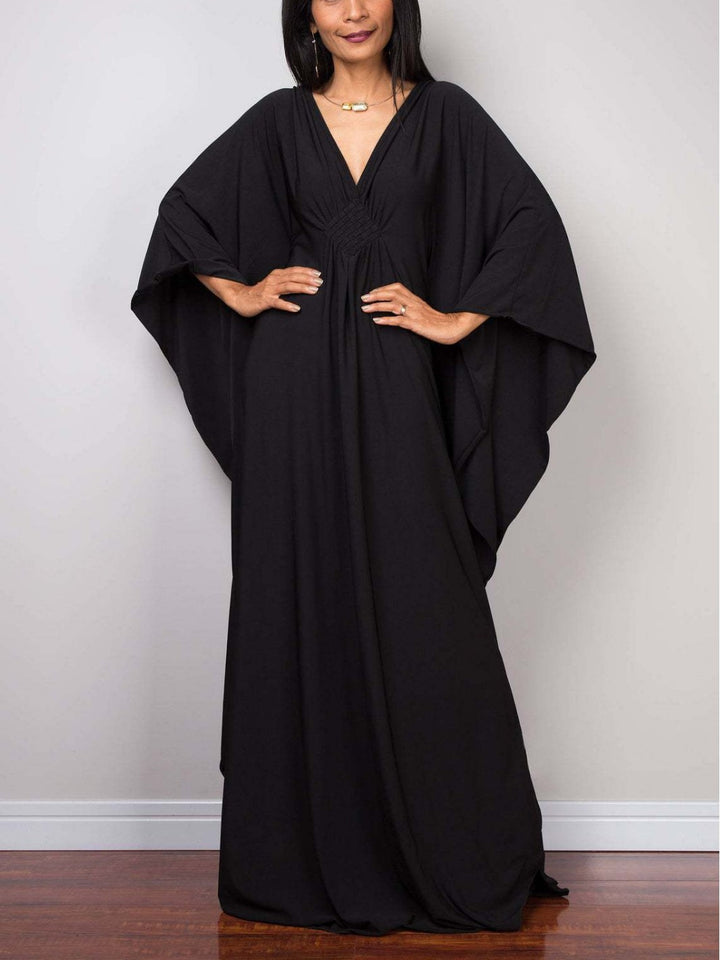 Damen elegantes Maxi-Kleid mit weitem Schnitt Drune