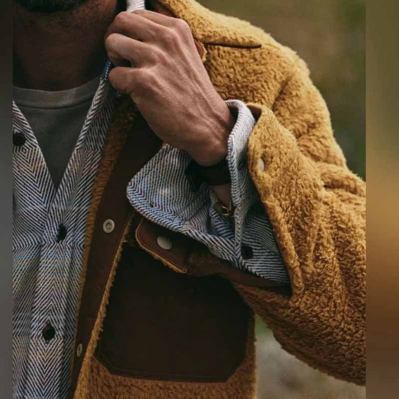 Herren Fleece-Jacke mit doppellagigem Design und praktischen Taschen Drune
