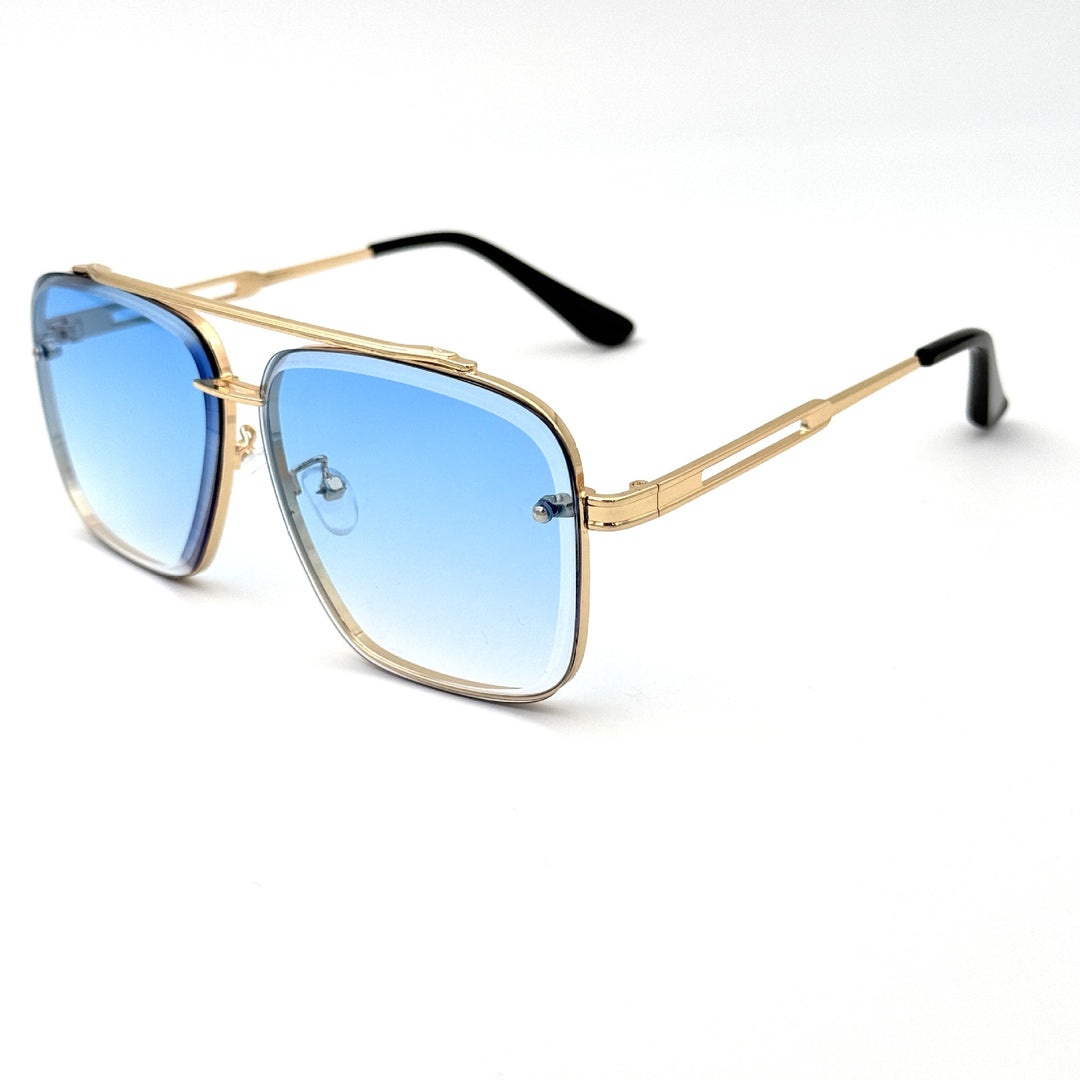 Drune | Doppelstrahl getrimmte Metallbox-Sonnenbrille