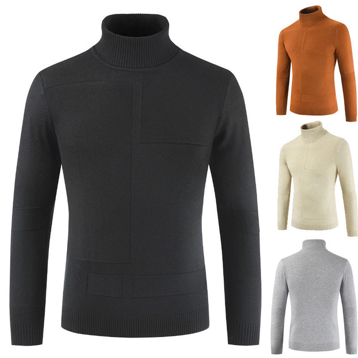 Herren Rollkragenpullover aus weichem Strickmaterial mit modernem Design Drune