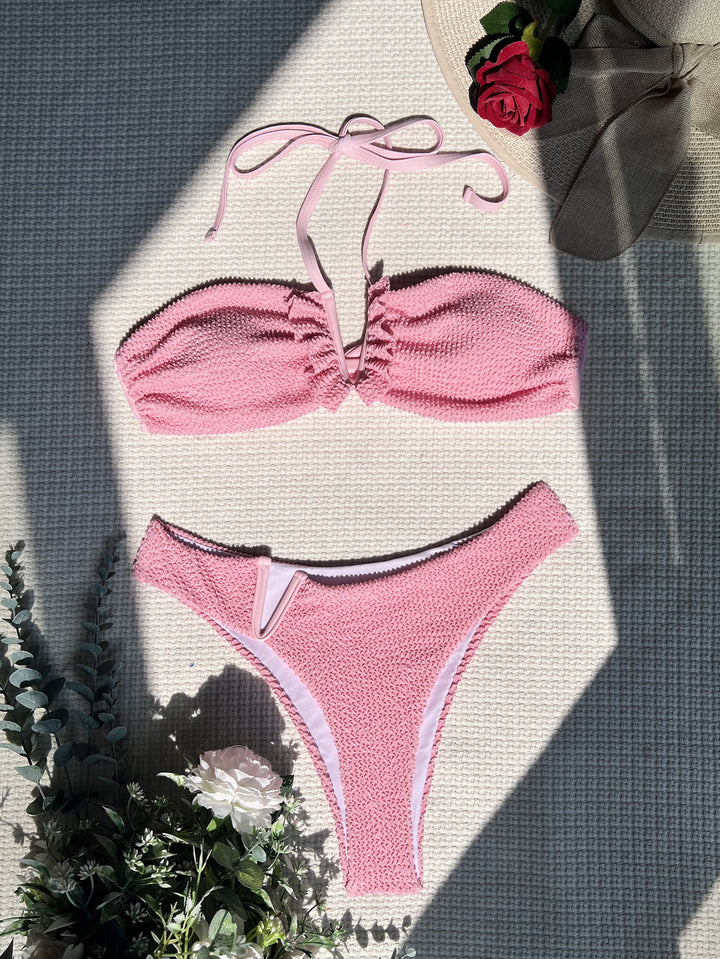 Damen Bandeau-Bikini mit raffinierten Rüschendetails Drune