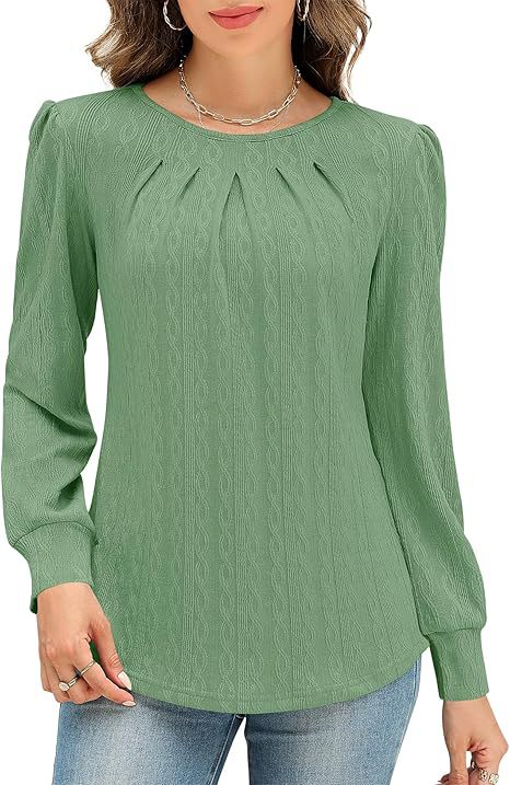 Damen Stylische Bluse mit dekorativem Faltenwurf Drune