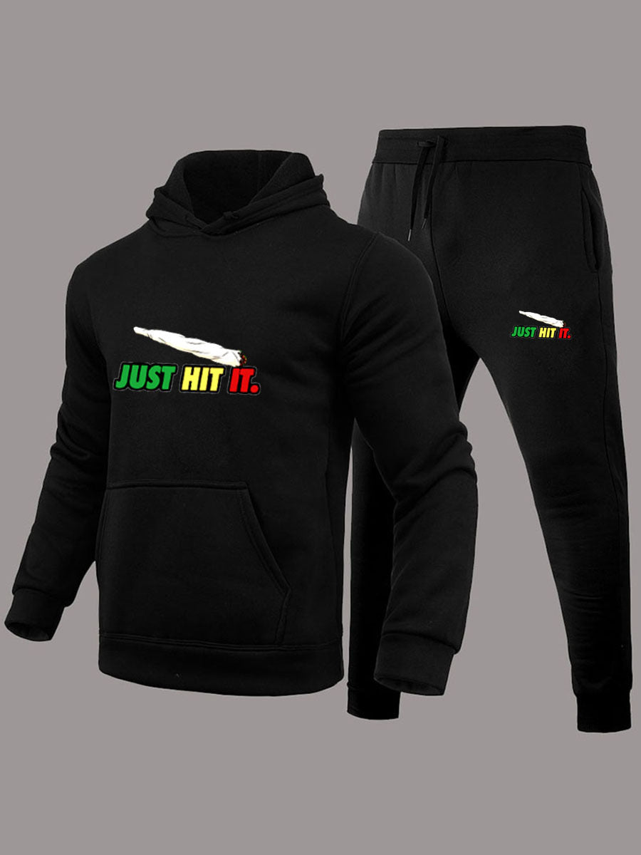 Damen Hoodie und Jogginghose Set mit auffälligem Motiv Drune