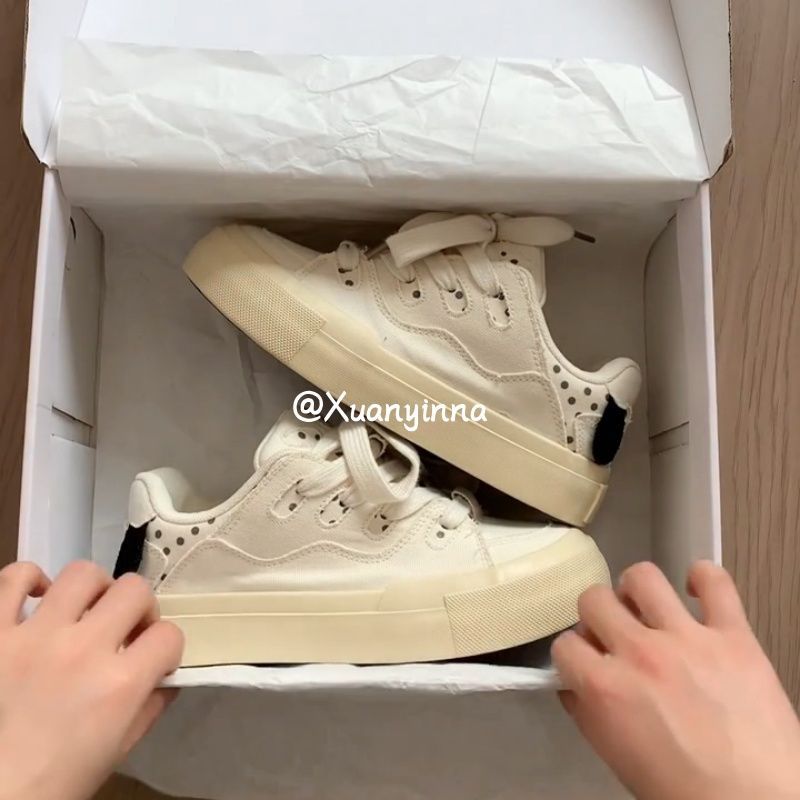 Damen Canvas Sneakers mit flexibler Gummisohle und atmungsaktivem Obermaterial Drune