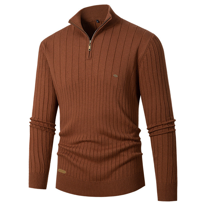 Herren Pullover mit Stehkragen und Feinstrick Drune