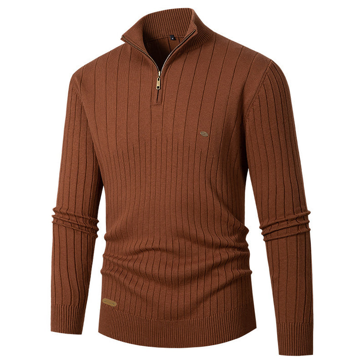 Herren Pullover mit Stehkragen und Feinstrick Drune