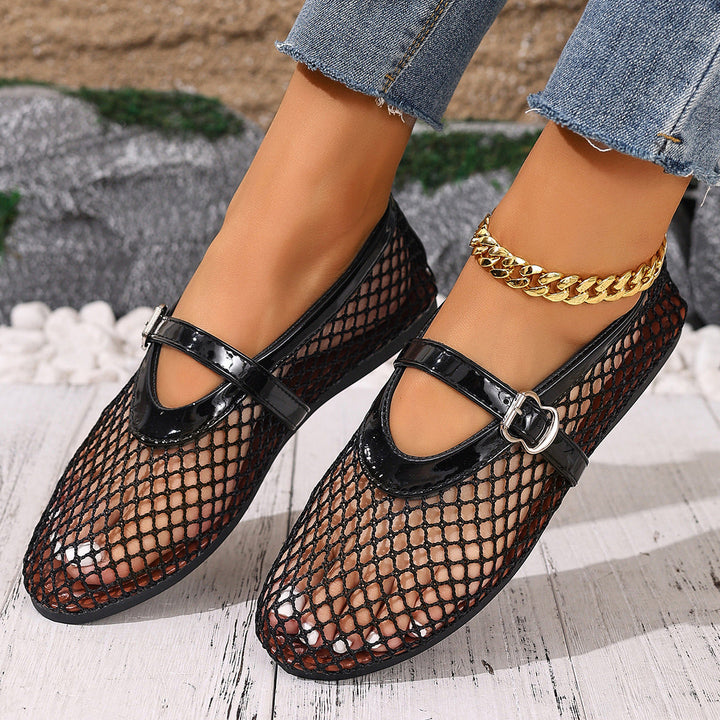 Damen Netzschuhe mit elegantem Riemen Drune