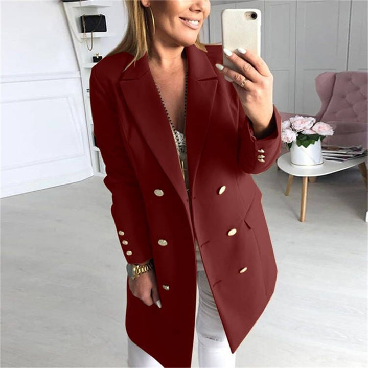 Damen eleganter Blazer mit doppelter Knopfleiste und modernem Schnitt Drune