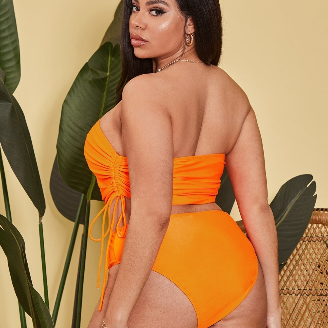Damen Tankini-Set mit verstellbarem Wickel-Top und hochgeschnittenen Shorts Drune