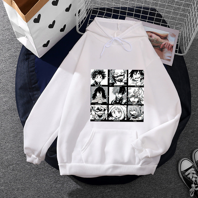 Damen Kapuzenpullover mit künstlerischem Manga-Motiv Drune