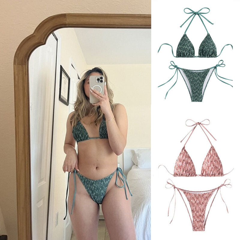 Damen Triangel-Bikini mit raffiniertem Bindedesign Drune