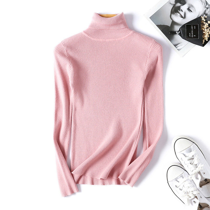 Damen Rollkragenpullover im feinen Rippenstrick Drune