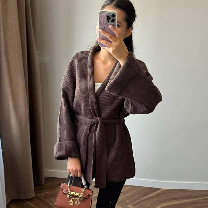 Damen gemütlicher Strickmantel Drune