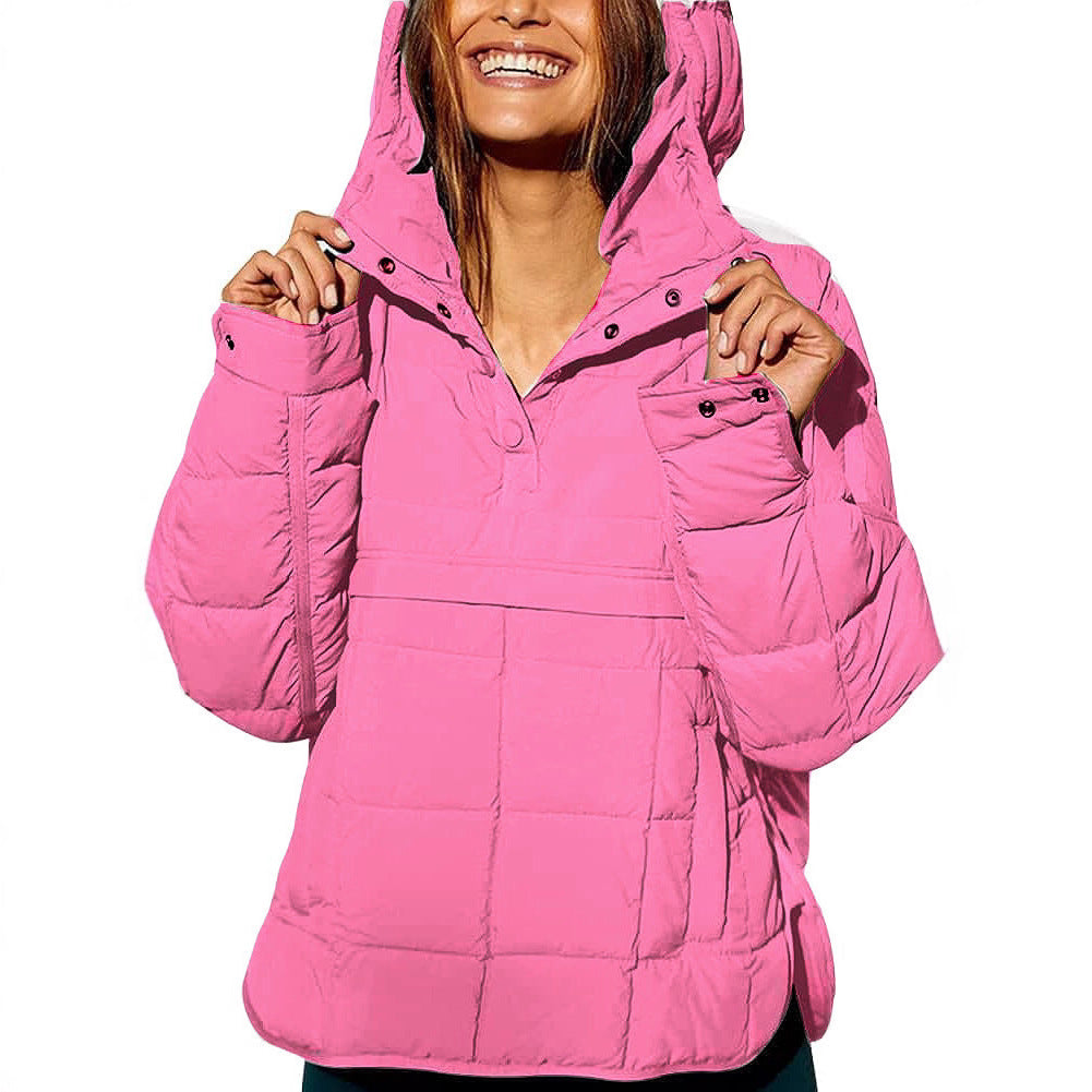 Damen Übergröße Steppjacke mit Kapuze Drune