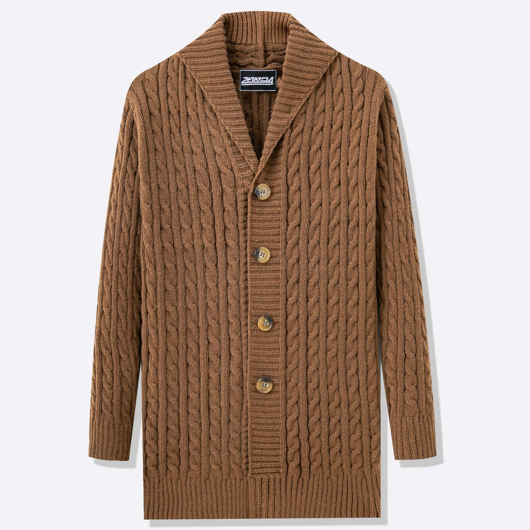 Herren Strickjacke mit offenem Design und Knopfdetails Drune