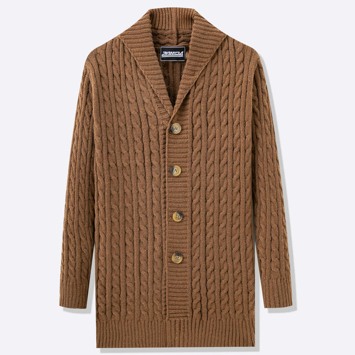 Herren Strickjacke mit offenem Design und Knopfdetails Drune