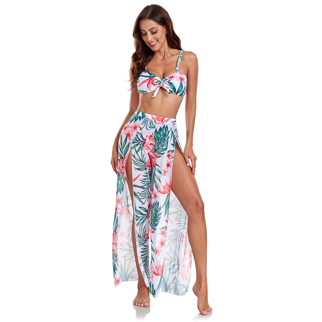 Damen Bikiniset mit transparenter Strandtunika Drune
