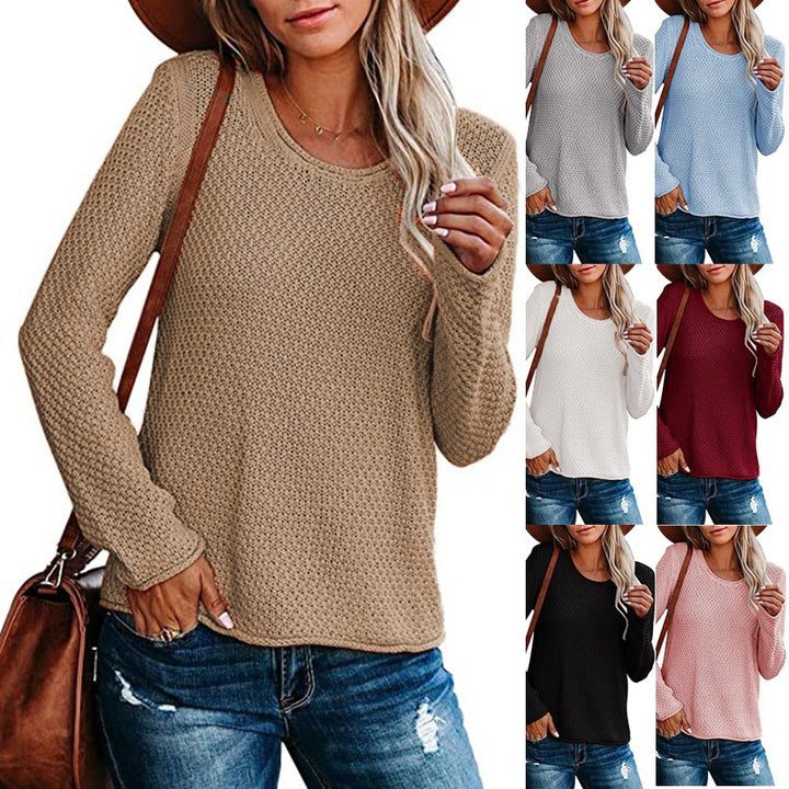 Damen Strickpullover im modernen Waffelmuster Drune
