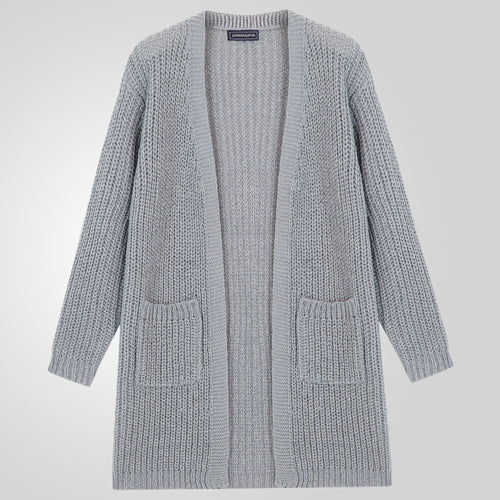 Herren Großer Strickcardigan mit tiefem Schnitt und strukturiertem Design Drune