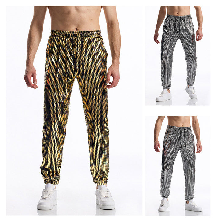 Herren atmungsaktive Jogginghose mit modernem Punktedesign Drune