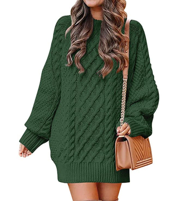 Damen Großer Strickpullover mit Zopfmuster und lässigem Schnitt Drune