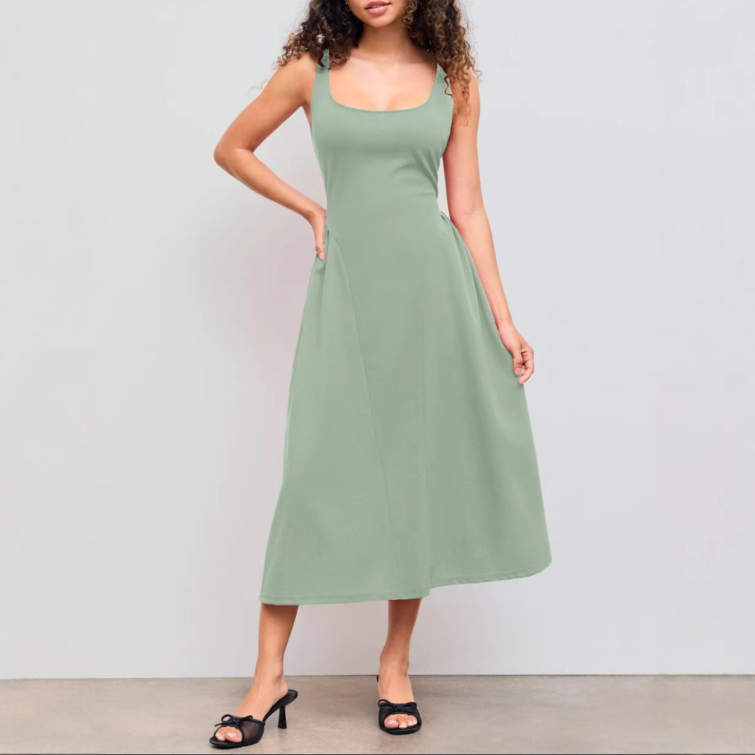 Damen Maxikleid mit schulterfreiem Design und figurfreundlichem Schnitt Drune