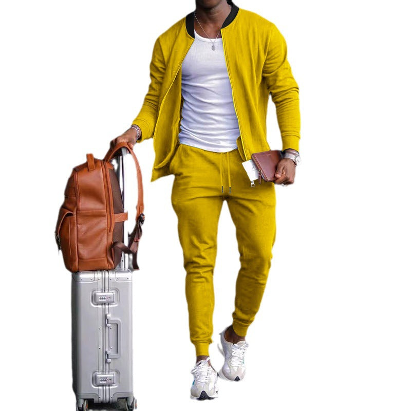 Herren Sportliches Freizeit-Set aus atmungsaktivem Material mit Reißverschluss und praktischen Taschen Drune