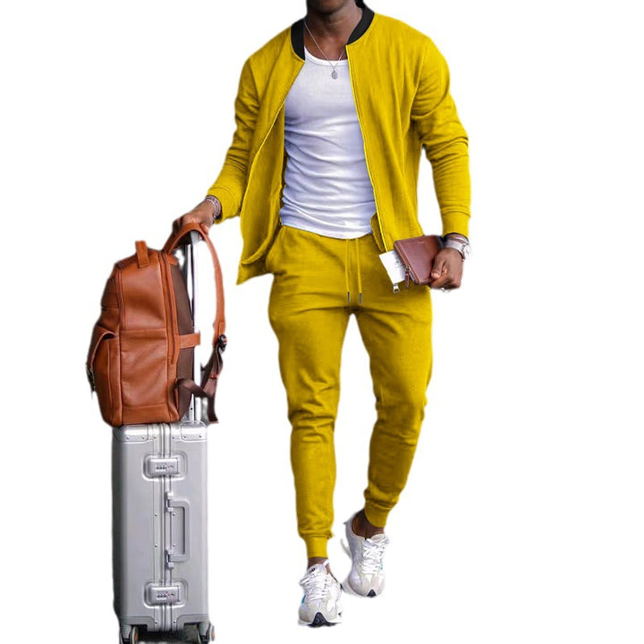 Herren Sportliches Freizeit-Set aus atmungsaktivem Material mit Reißverschluss und praktischen Taschen Drune