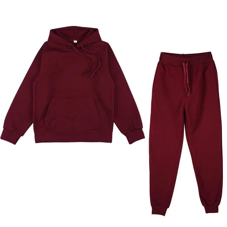 Unisex weiches Lounge-Set mit Oversize-Hoodie, taillenhoher Jogginghose und geripptem Knöchelabschluss Drune