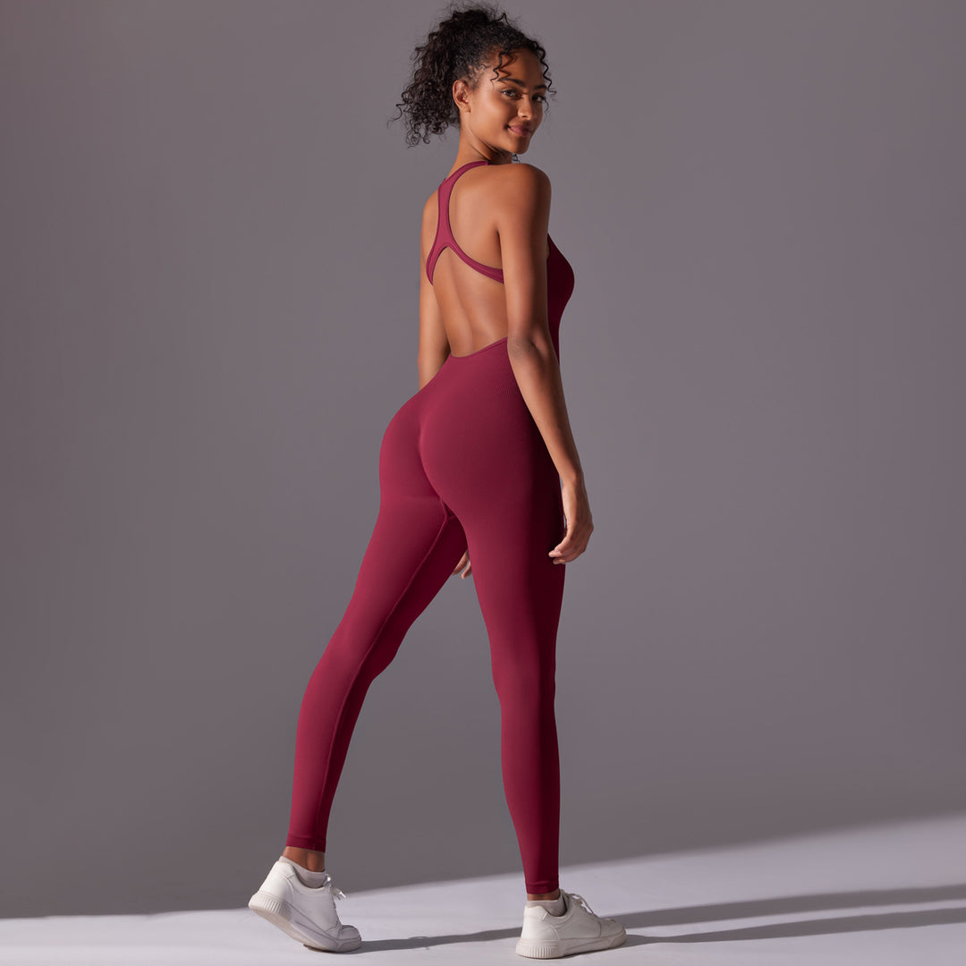 Damen Sportlicher Jumpsuit mit offener Rückenpartie und hoher Flexibilität Drune