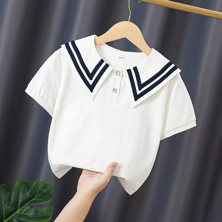 Mädchen Matrosenbluse mit eleganten Streifendetails Drune