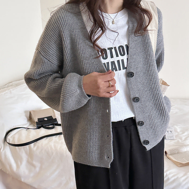 Damen Strickjacke im lässigen Oversized-Stil mit strukturiertem Rippdesign Drune