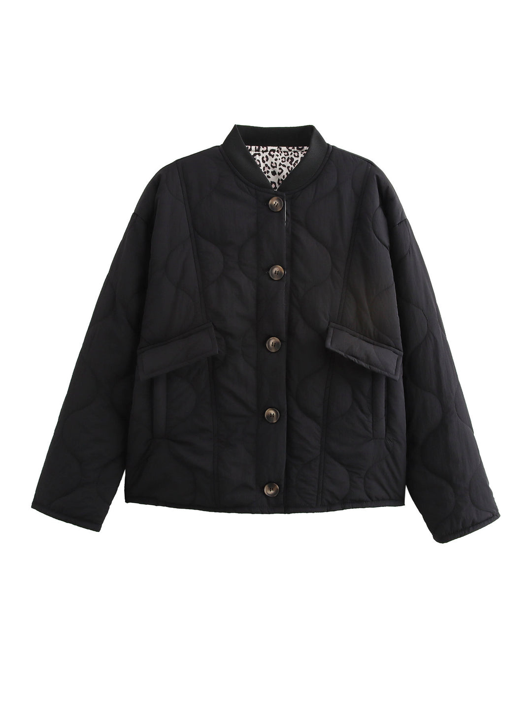 Damen Steppjacke im eleganten Design mit praktischem Knopfverschluss und seitlichen Taschen Drune
