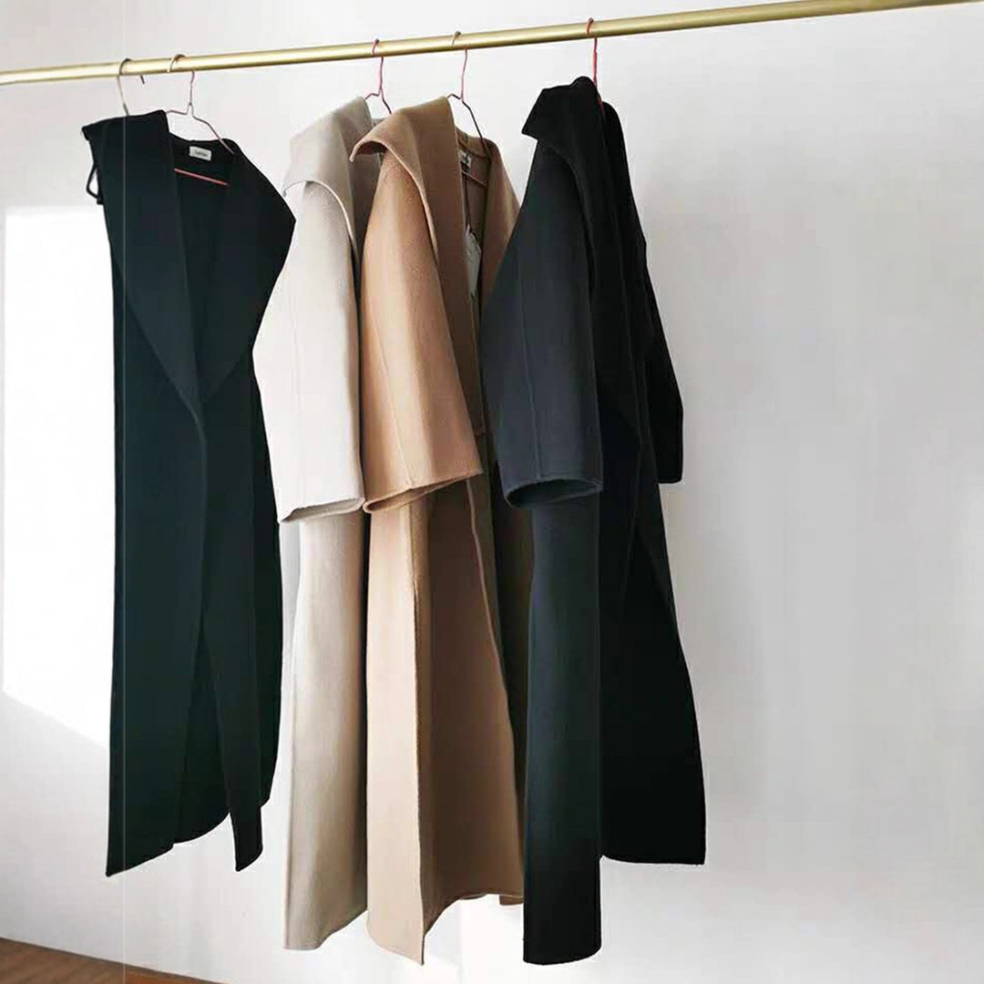 Damen Eleganter Oversize-Mantel mit offenem Vorderteil Drune