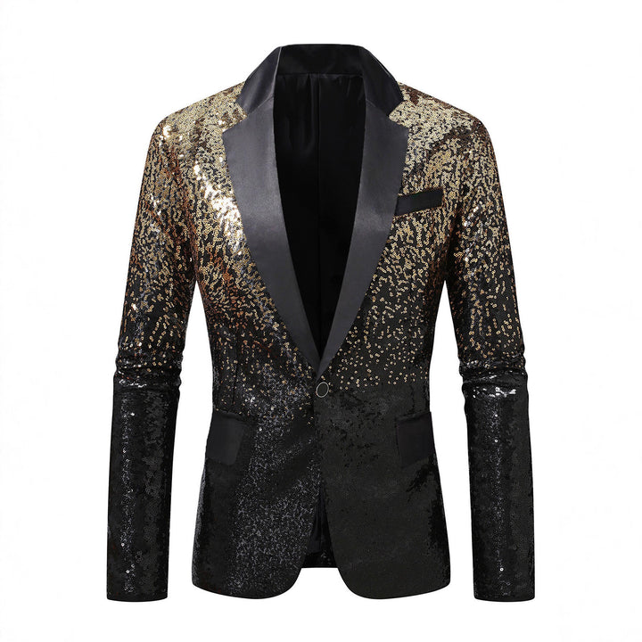 Herren glamouröser Pailletten Blazer Drune