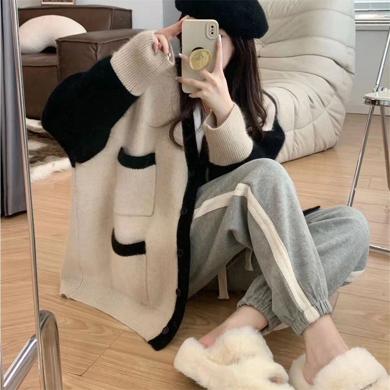 Damen Strickcardigan mit dekorativem Schnitt und praktischen Taschen Drune