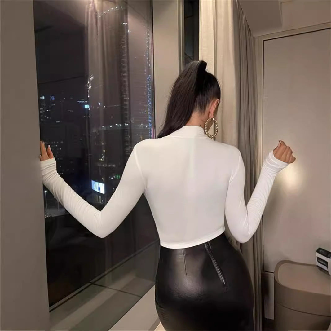 Damen figurbetontes Longsleeve Shirt Drune