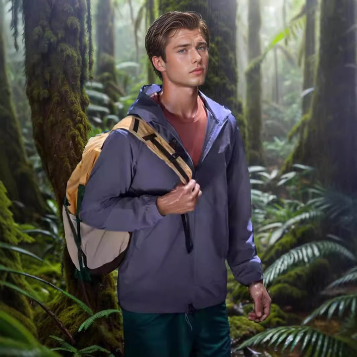 Herren wetterfeste Utility-Jacke mit verstellbarem Kapuzensystem Drune