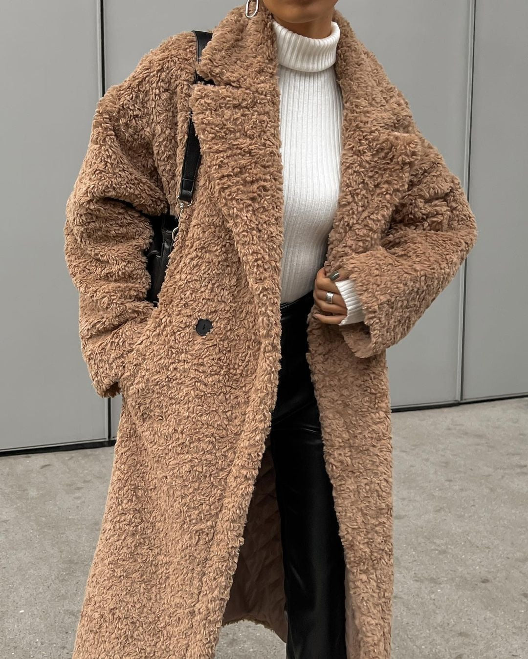 Damen Fleece Mantel Drune