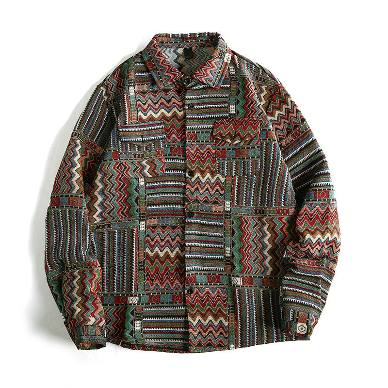 Herren Hemd mit geometrischem Muster Drune