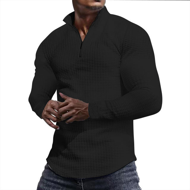 Herren Sportliches Langarmshirt mit strukturierter Oberfläche Drune