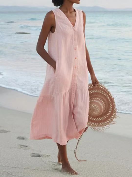 Drune | Bequeme Sommerkleid Mit Taschen