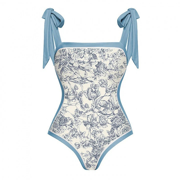 Damen Badeanzug-Set mit elegantem Wickelrock und modischen Schleifen Drune