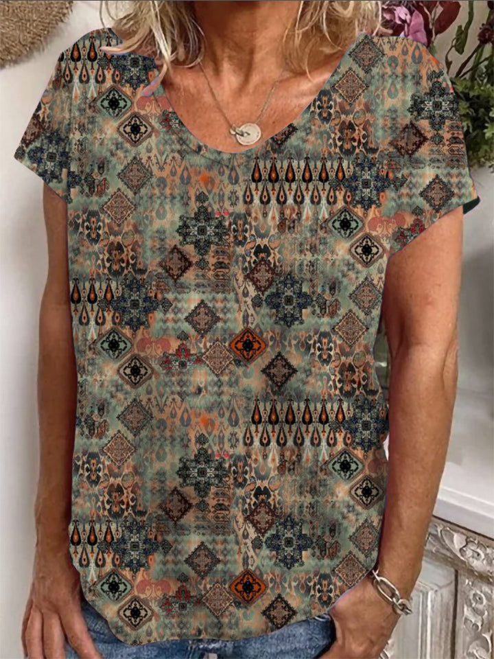 Damen T-Shirt mit einzigartigem Mandala-Design Drune
