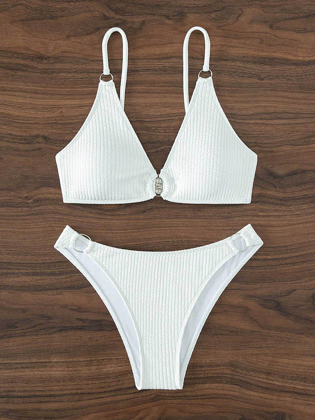 Damen Triangel-Bikini mit Ringverzierungen Drune