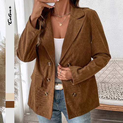 Damen strukturierte Cord-Blazerjacke Drune