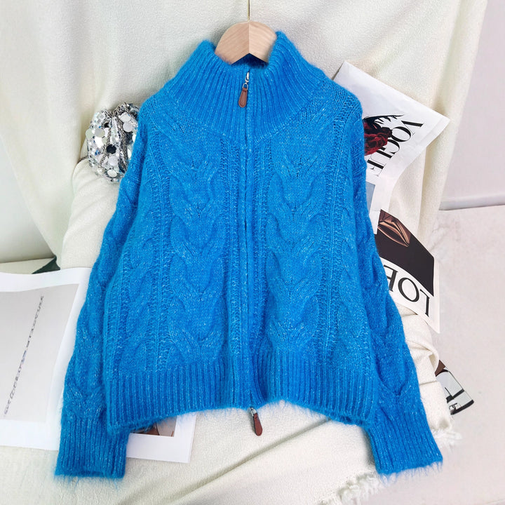 Damen Strickjacke mit strukturiertem Zopfdesign Drune